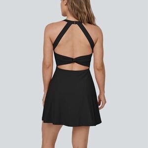 HALARA Black Halter Dress